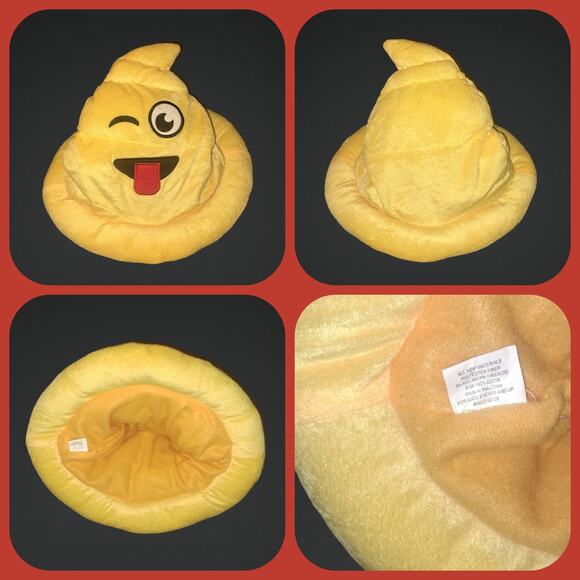 Soft Plush Winking & Tongue Out 12" Emoji Wizard Hat - Picture 2 of 7